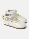 Baby Girl M&B Shoes with Back Bow - Cream