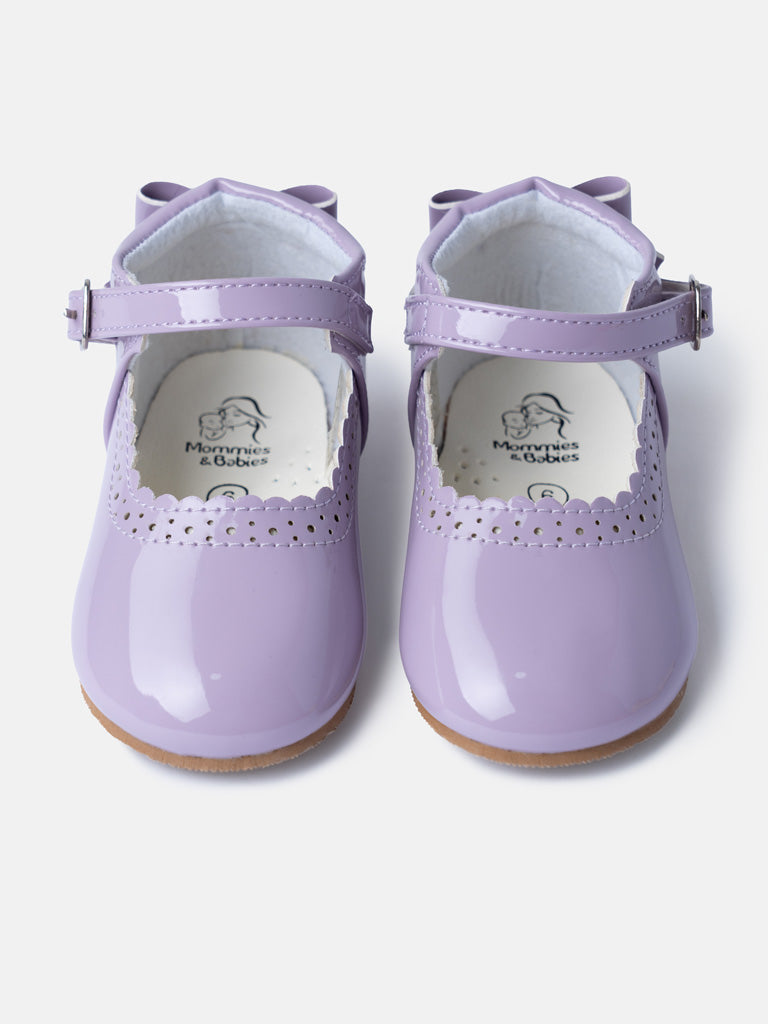 Baby Girl M&B Shoes with Back Bow - Lilac Purple