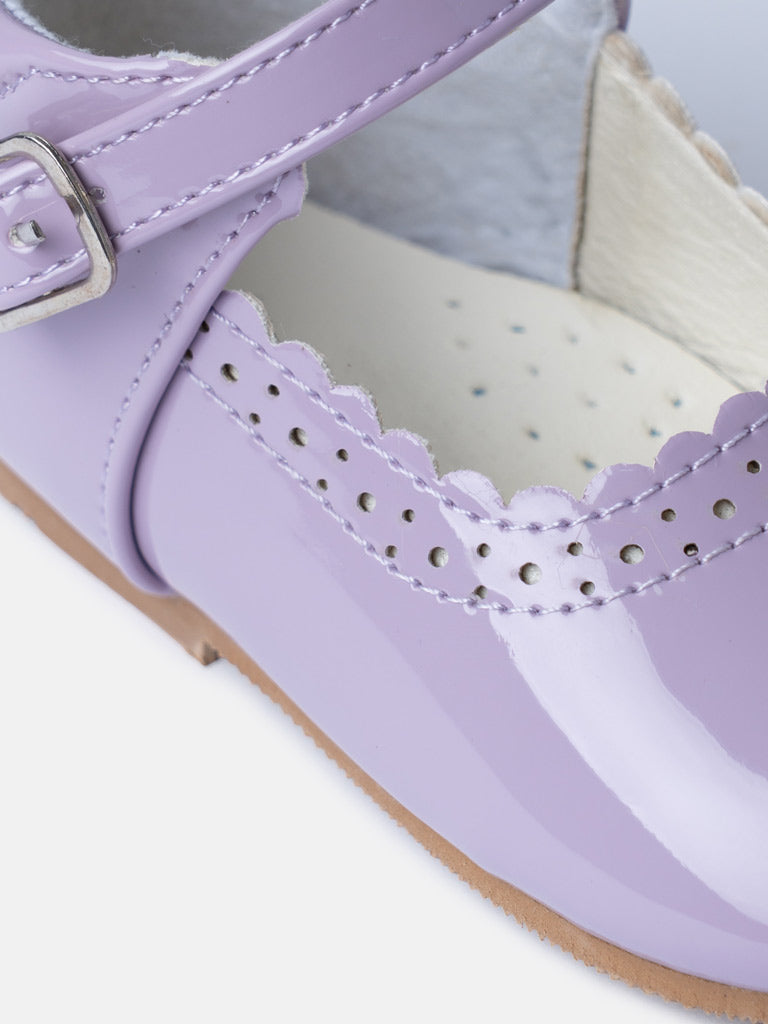 Baby Girl M&B Shoes with Back Bow - Lilac Purple