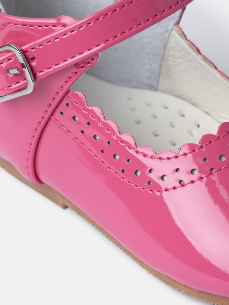 Baby Girl M&B Shoes with Back Bow - Fuchsia