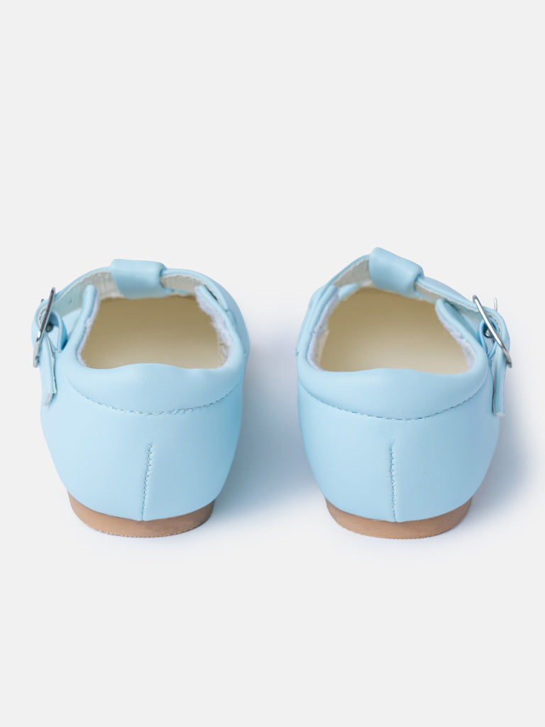 Baby Boy M&B Classic T-Bar Shoes - Baby Blue