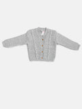 Baby Boy Cable Knit Cardigan - Grey