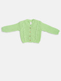 Baby Boy Cable Knit Cardigan - Parrot Green