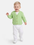 Baby Boy Cable Knit Cardigan - Parrot Green