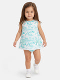Baby Girl Top & Bloomers Set Safari Collection - Mint