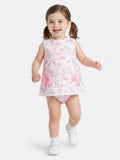 Baby Girl Top & Bloomers Set Safari Collection - Baby Pink
