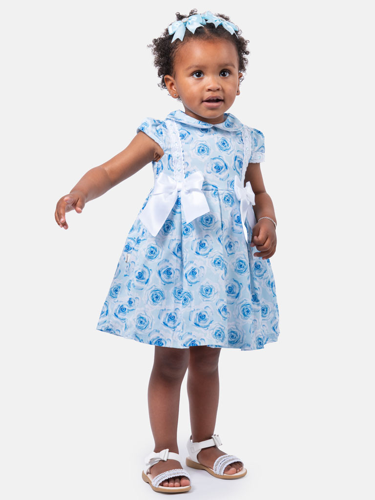 Baby Girl Rosalinda Collection Spanish Dress - Baby Blue