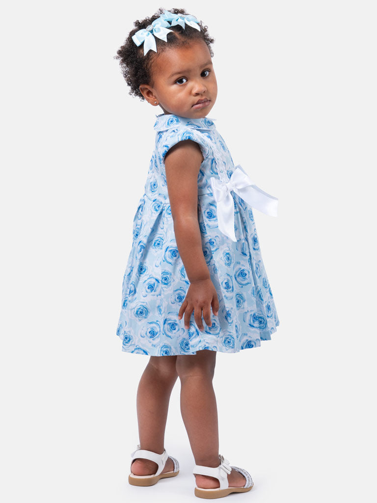 Baby Girl Rosalinda Collection Spanish Dress - Baby Blue