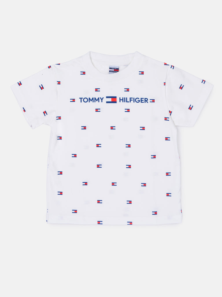 Boys TOMMY H. Print T-shirt – White
