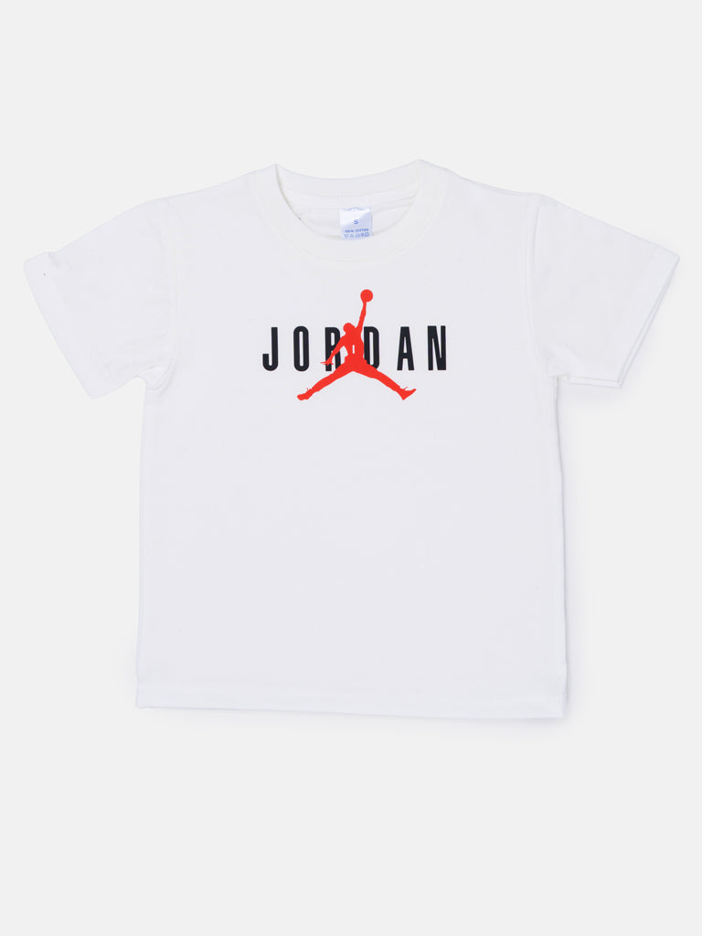 Boys JORDAN Print T-shirt – White