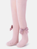 Baby Girl Tights with Side Bow - Rose Pink