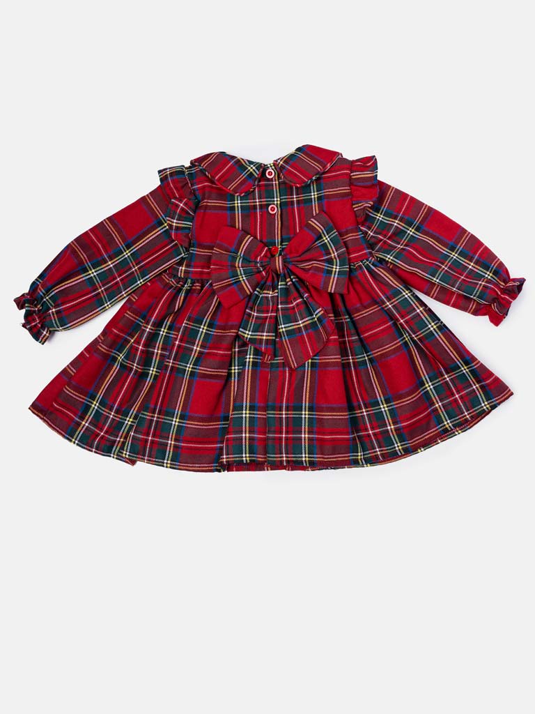 Baby Girl Classic Tartan 2-piece Romper Set - Red