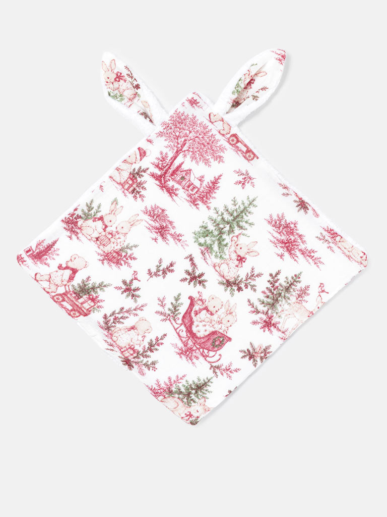 Baby Square Comforter with Bunny Ears - Christmas Print Collection - LIMITED EDITION