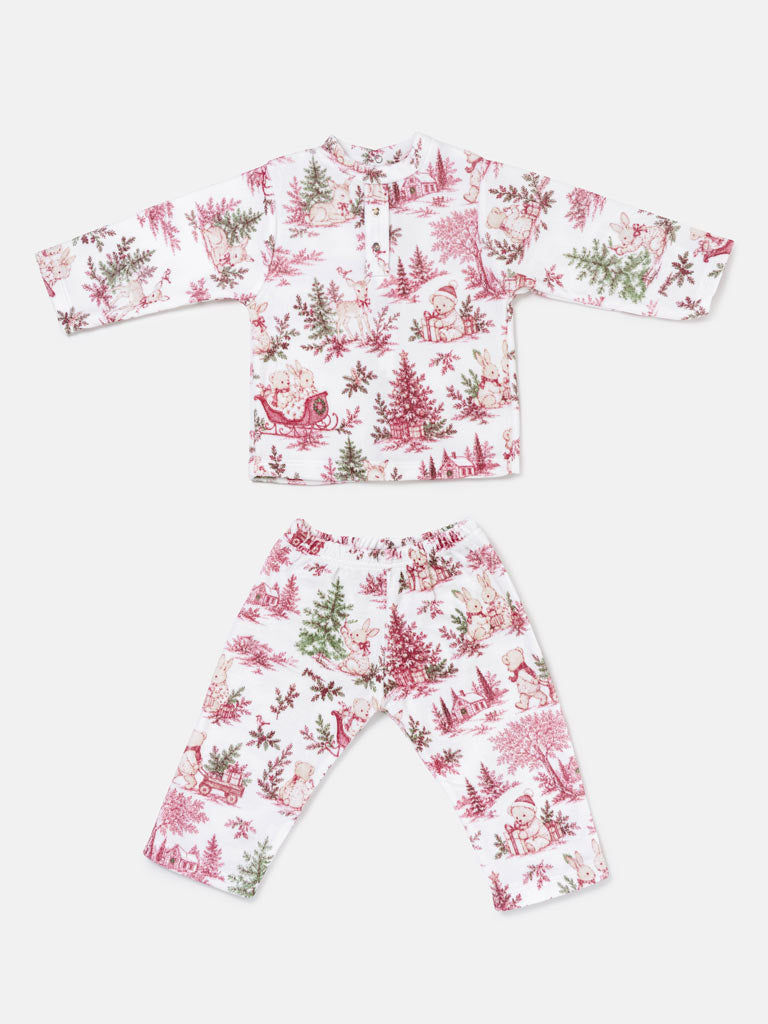 Baby Boy 2-Piece Velour Pyjama Set - Christmas Print Collection - LIMITED EDITION