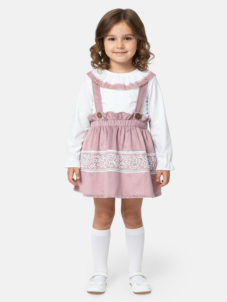 Baby Girl Ada Collection Spanish 2-Piece Dress Set - Pink