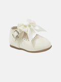 Baby Girl Satin Bow Shoes KYLIE Collection - Cream