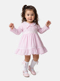 Baby Girl Regina Collection Frilly Dress - Baby Pink