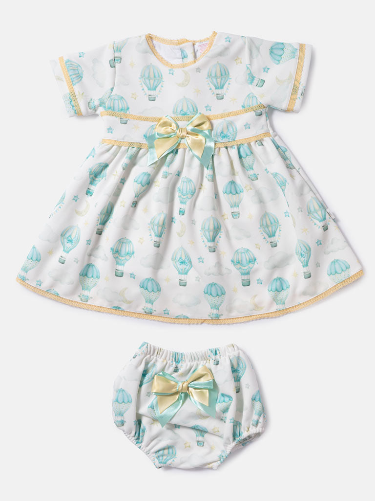 Baby Girl Balloon Collection Dress & Bloomers Set - Mint Green