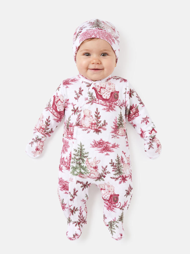 Velour 3-Piece Baby Grow Set - Christmas Print Collection - LIMITED EDITION