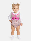 Baby Girl Maricruz Collection 2-piece Romper Set - Fuchsia