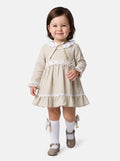 Baby Girl Regina Collection Frilly Dress - Beige