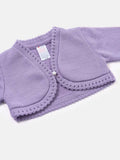 Luxury Baby Girl SHORT Bolero with Button - Purple