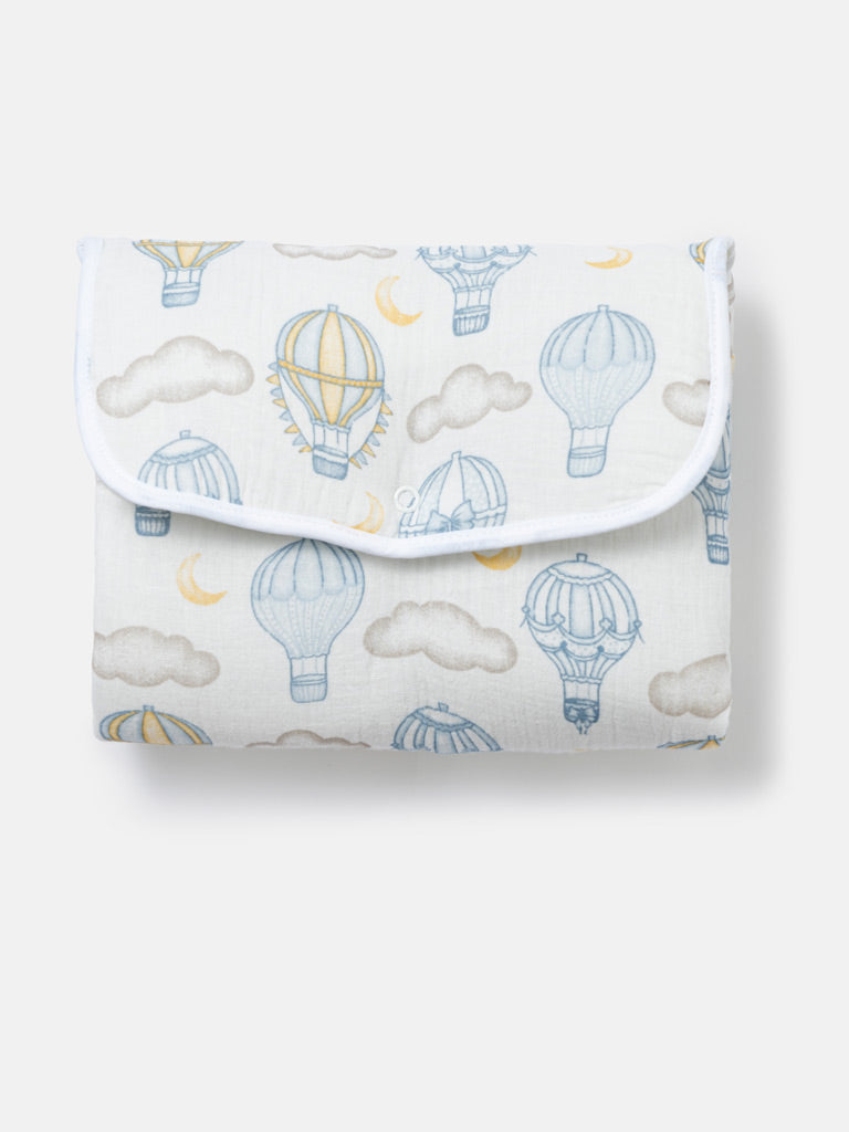 Baby Hot Air Balloon Collection Portable Changing Mat - Baby Blue