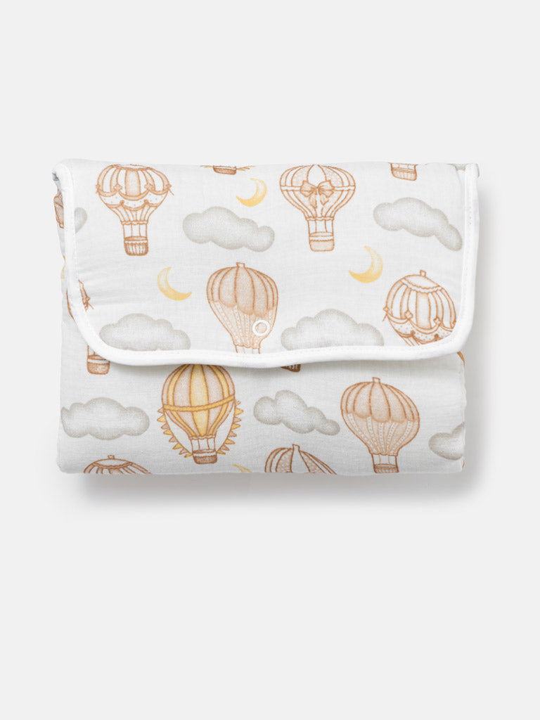 Baby Hot Air Balloon Collection Portable Changing Mat - Beige