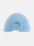Baby Girl Hat with Donut Twist - Blue