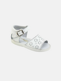 Baby Girl Aladino Floral Sandals Collection with Pinholes - White