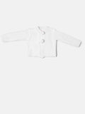 Baby Boy Knitted Cardigan with Pom-Poms - Ivory