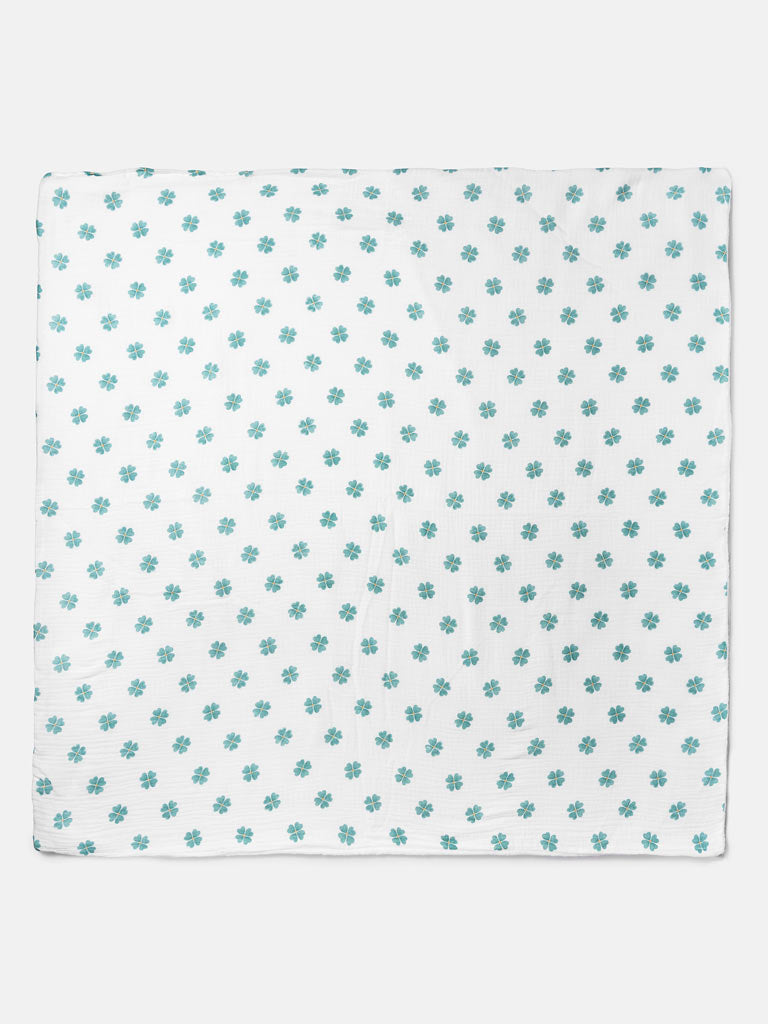 Baby Lucky Clover Collection Blanket - Limited Edition - White & Green