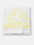 Baby Safari Collection Towel Set with Washcloth - Lemon Yellow