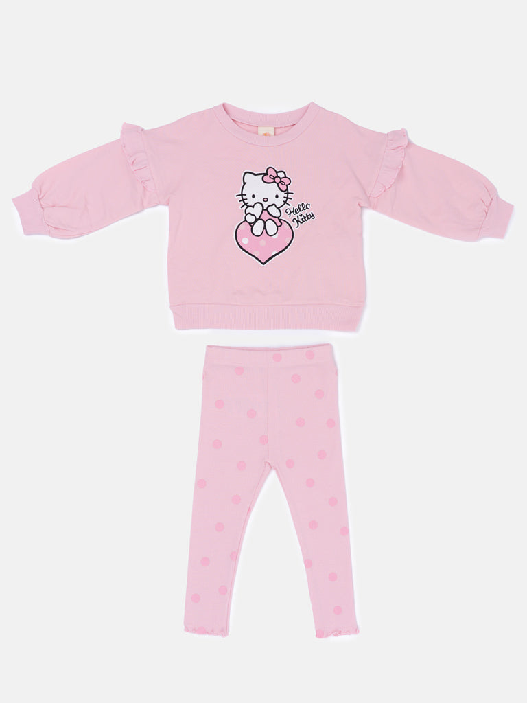 Baby Girl Hello Kitty Long Sleeve Collection 2-Piece Set - Baby Pink