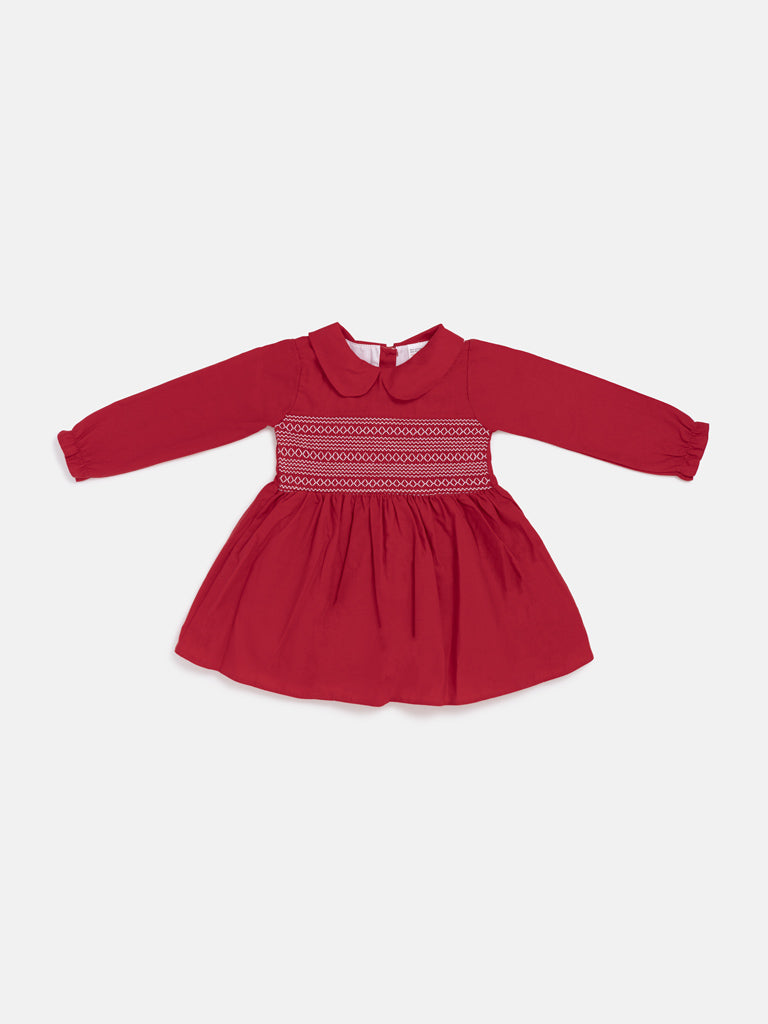 Girl Marissa Collection Smocked Dress Baby & Toddler - Red