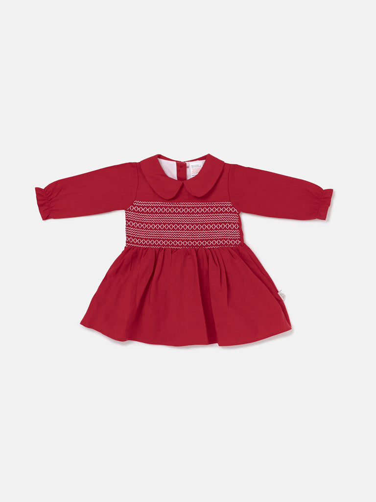 Girl Marissa Collection Smocked Dress Baby & Toddler - Red