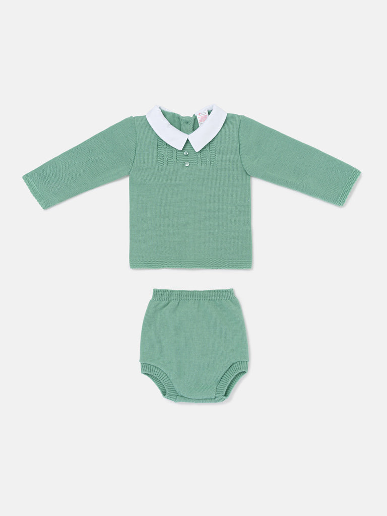 Baby Boy Manuel Collection 2-piece Knitted Set - Mint Green