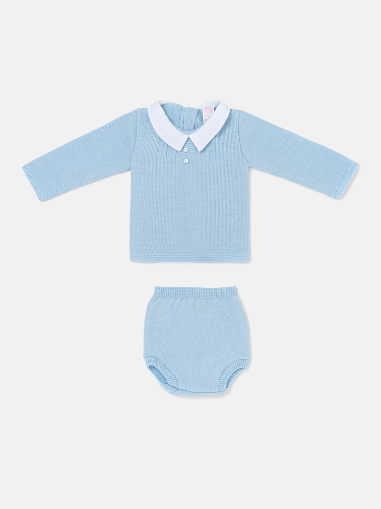 Baby Boy Manuel Collection 2-piece Knitted Set - Baby Blue
