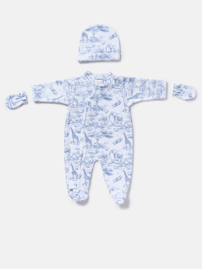 Baby Grow Safari Collection 3-Piece Set - Baby Blue