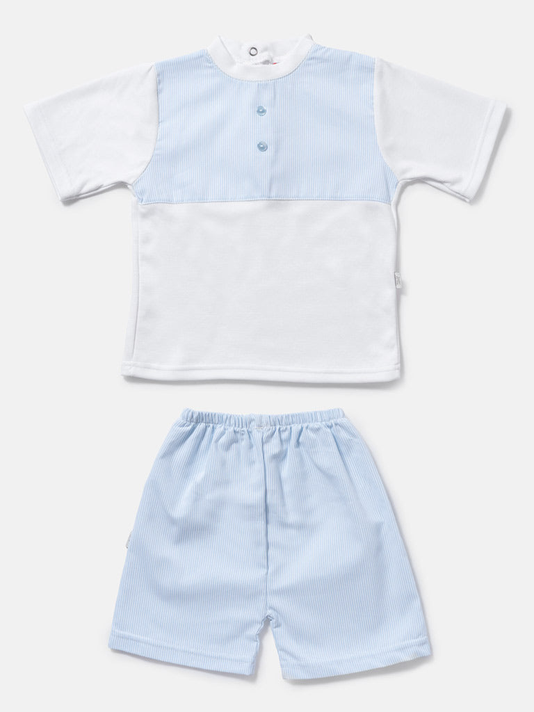 Baby Boy Tiago Collection 2-Piece Set Spanish Romper - Baby Blue