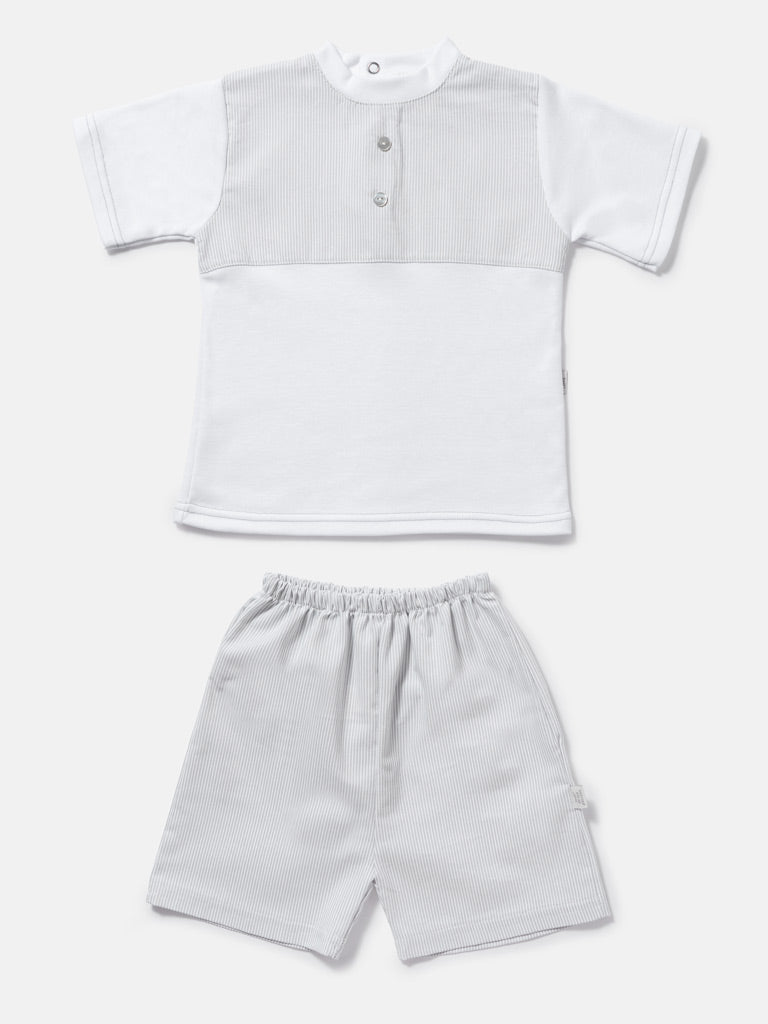 Baby Boy Tiago Collection 2-Piece Set Spanish Romper - Grey