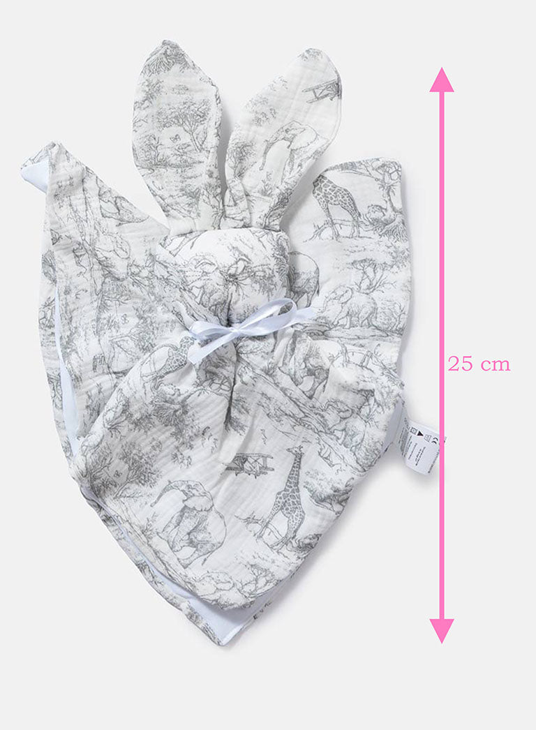 Baby Safari Collection Bunny Comforter - Grey