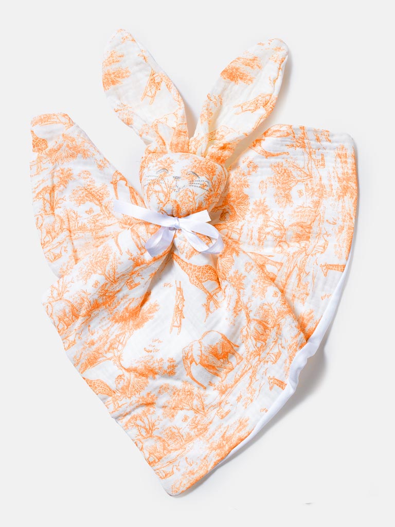 Baby Safari Collection Bunny Comforter - Orange