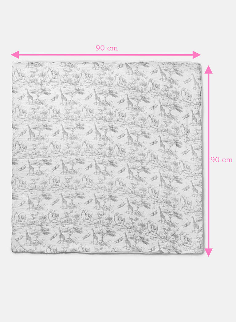 Baby Safari Collection Blanket - Grey