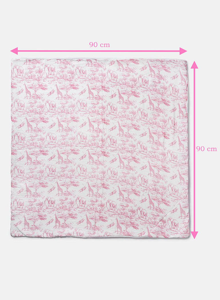 Baby Safari Collection Blanket - Baby Pink