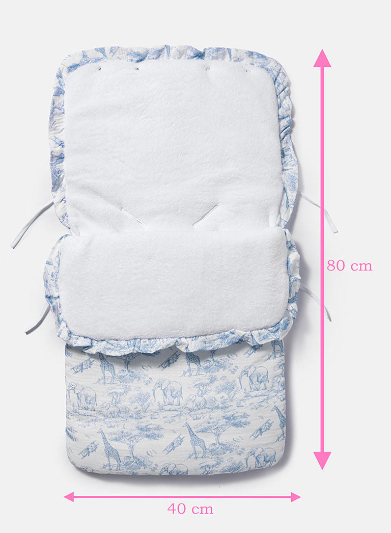 Baby Safari Collection Footmuff - Baby Blue