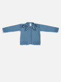 Baby Girl Cardigan with 2 Big Bows - Blue