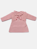 Baby Girl 2-piece Spanish Knitted Dress & Bolero Set - Dusty Pink