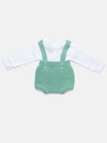 Baby Boy Rafael Collection 2-Piece Knitted Romper & Shirt Set - Mint Green