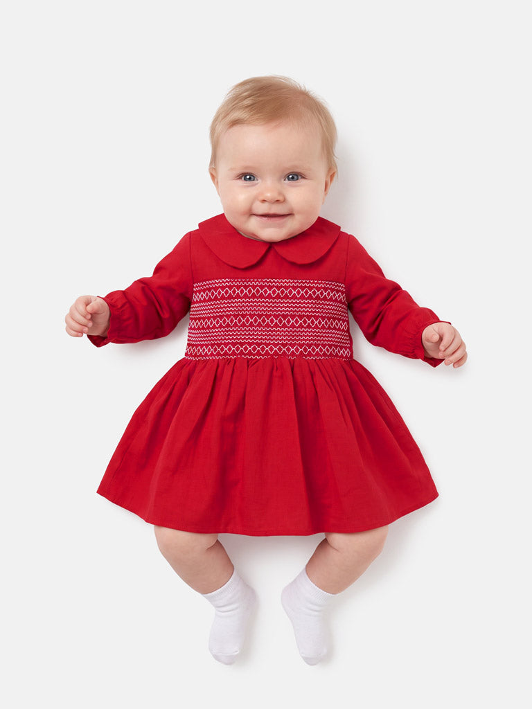 Girl Marissa Collection Smocked Dress Baby & Toddler - Red
